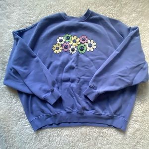 purple pacsun crewneck sweatshirt